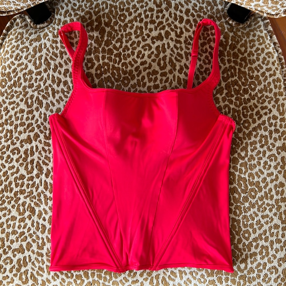Vintage Victoria’s Secret Red Bustier Corset. Adjustable Straps. Size Small.